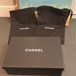 Brand new Chanel shoe box with 2 shoe sacks